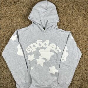 **New W/ Tags** Sp5der Beluga Grey Hoodie